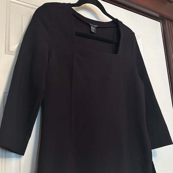 Boston Proper's Beyond Travel Top MED Black Square Neckline - Picture 5 of 13